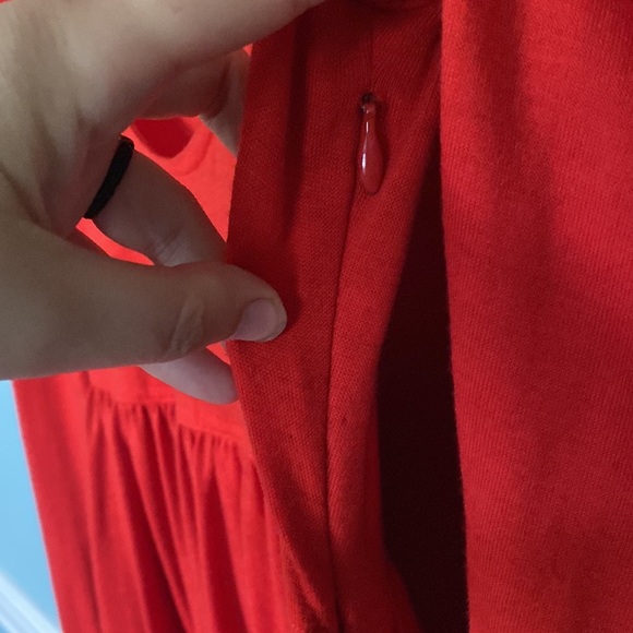 VTG RARE wool oranges 70’s maxi dress princess sleeve boho Cottagecore Sz S - Picture 13 of 14